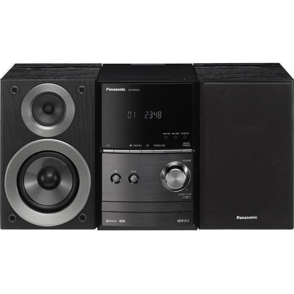 Panasonic Ηχοσύστημα 2.0 SC-PM600 40W με CD / Digital Media Player και Bluetooth Μαύρο