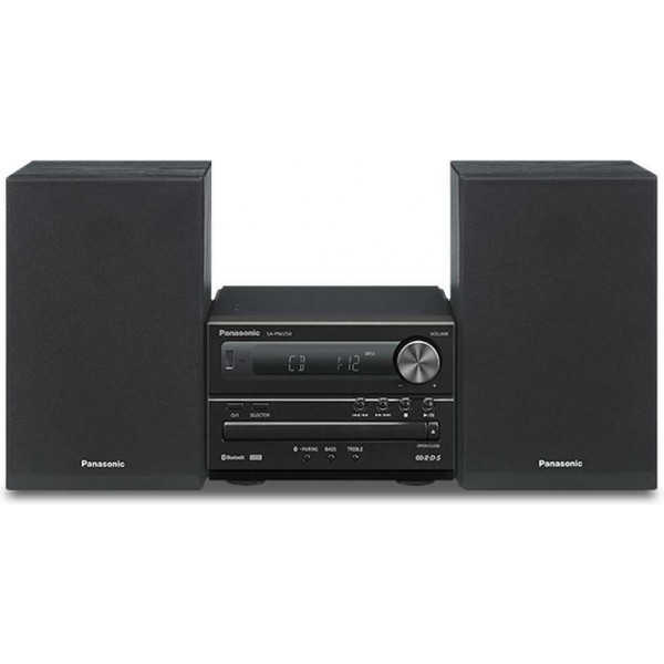 Panasonic Ηχοσύστημα 2.0 SC-PM250 20W με CD / Digital Media Player και Bluetooth Μαύρο