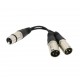 WOXLINE καλώδιο μετατροπέας XLR 3 Pin FEMALE To 2 Dual MALE Plug 