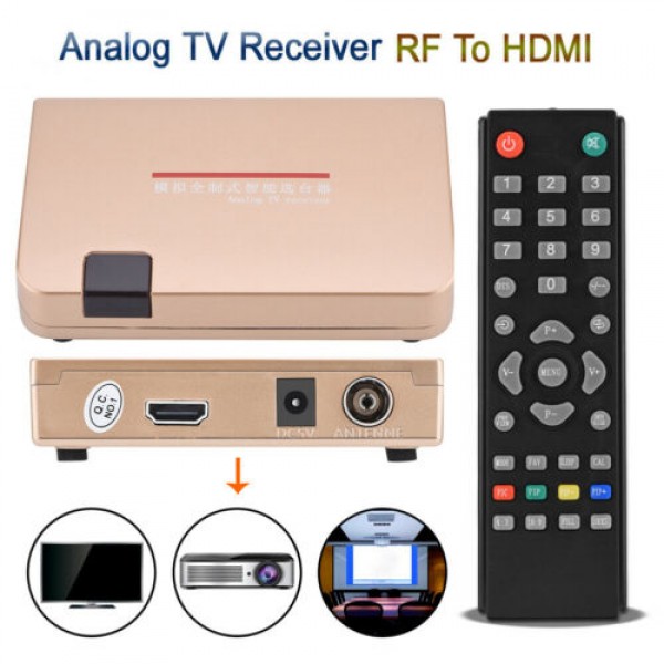 Analog RF to HDMI Converter with Remote Control