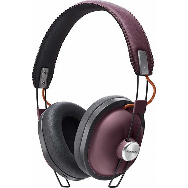 Panasonic RP-HTX80BE Bluetooth On Ear headphones με 24 h working time dark red