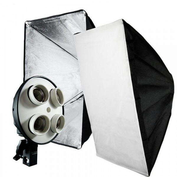 Φωτογραφικό softbox outletvideo 50x70 με κεφαλή τεσσάρων λαμπών