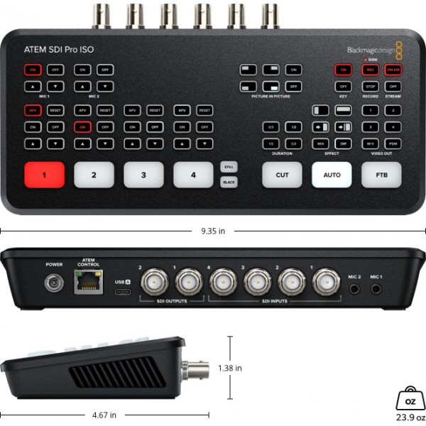 Τηλεοπτικός μίκτης Blackmagic Design ΑΤΕΜ SDI PRO ISO