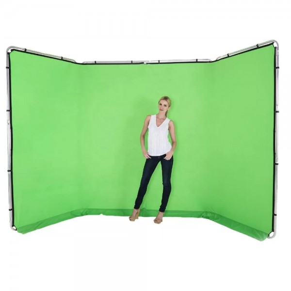 StudioLine Panoramic Collapsible Aluminium Background 4m Chromakey Green