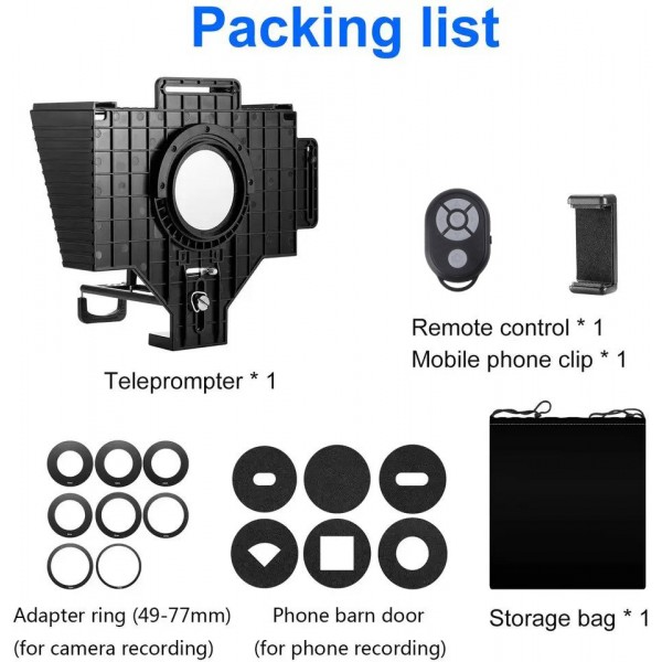 Large 24 Teleprompter Kit w Remote