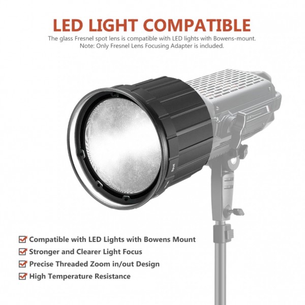 COMBO Φωτιστικό Tolifo SK-80DS LED Video Light 7200 LM + Tolifo Bowens Fresnel 2X Lens