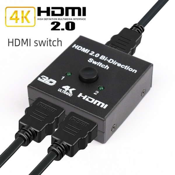 2 in 1 Out Bi-directional HDMI 2.0 Switch 4K 1080