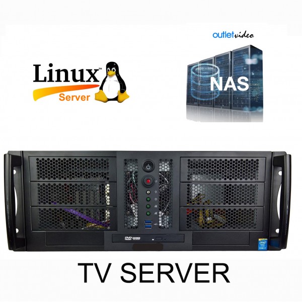 Linux TV Video storage server 12TB 32GB