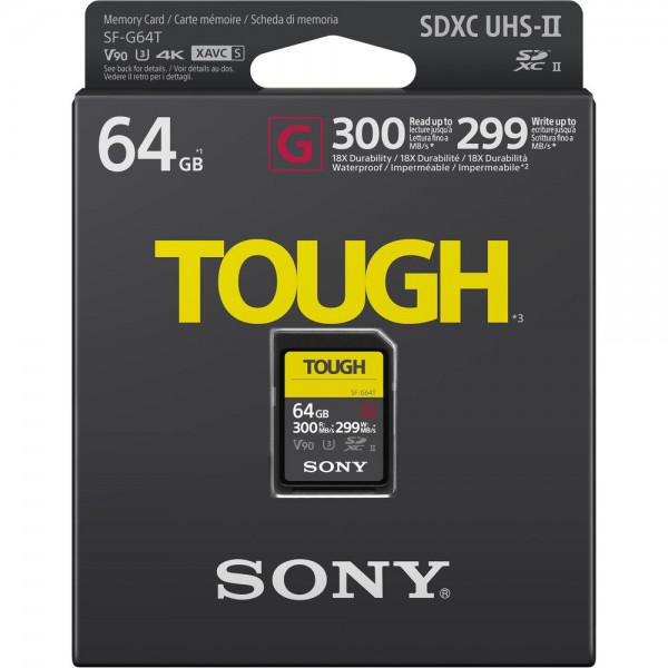 Κάρτα Μνήμης Sony Tough SF-G SDXC 64GB Class 10 U3 V90 UHS-II