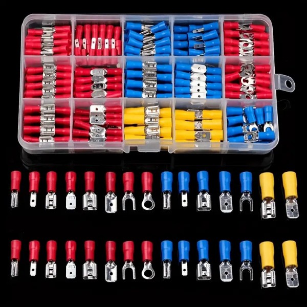 280pcs Aκροδέκτες Assorted Spade Terminals Insulated Cable Connector 
