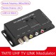 UHF TV LINK Modulator AV to RF Converter IR Extender With Channel Display 