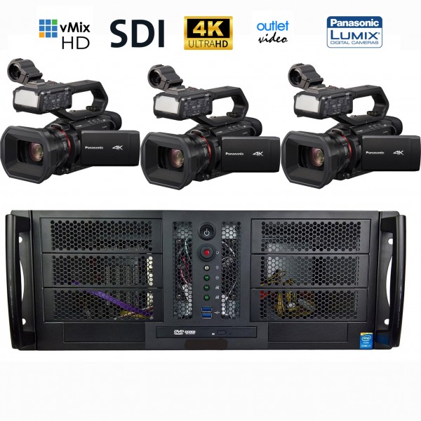 PANASONIC HC-X2000 Live Streaming 4K SDI 3 Cameras Setup