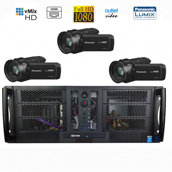 PANASONIC HC-V800 FULL HD Live Streaming HDMI 3 Cameras Setup
