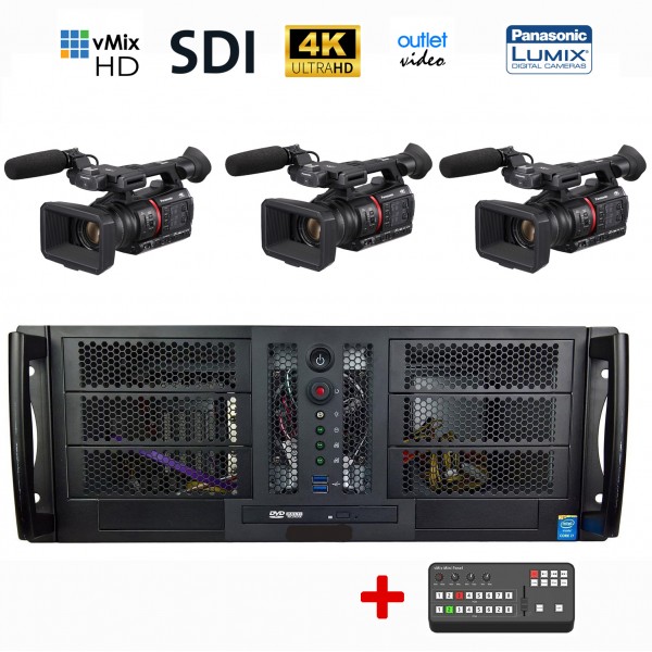 PANASONIC AG-CX350 Live Streaming 4K SDI NDI 3 Cameras Setup + Controler