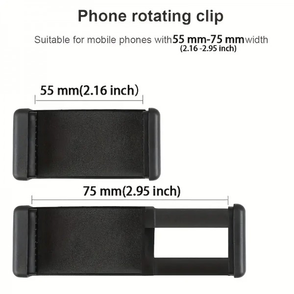 PhotoCame Μεταλλικός αντάπτορας spring clamp με κεφαλή και βάση κινητού