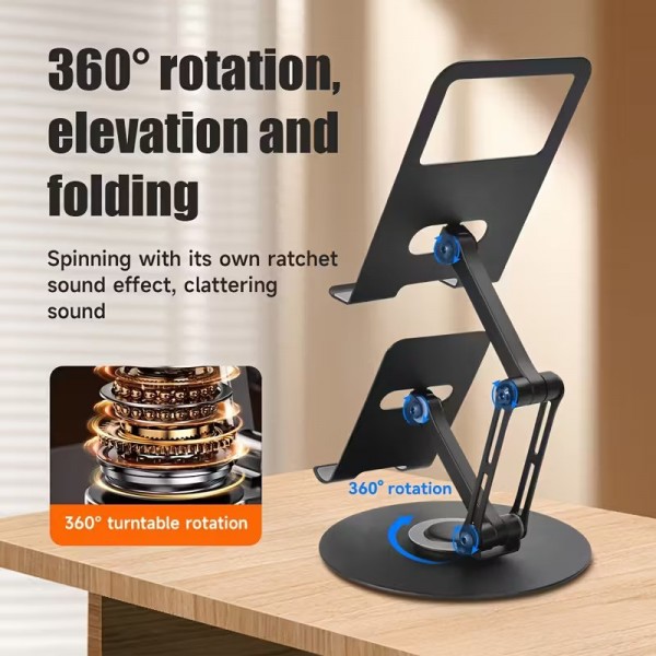 Περιστρεφόμενη Διπλή Μεταλλική Βάση για Τηλέφωνο κ Tablet