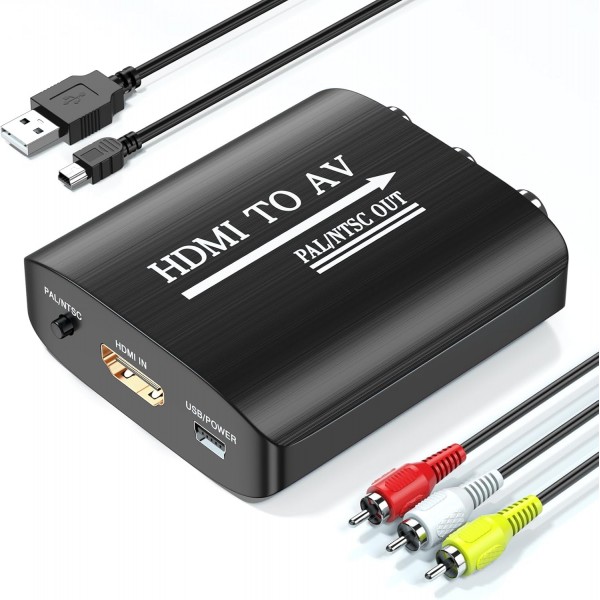 HDMI to AV 3RCA Audio Video Converter