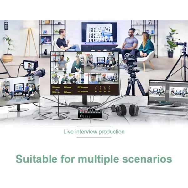 Τηλεοπτικός μίκτης 4K Video Switcher 4 HDMI Camera Streaming Live Production