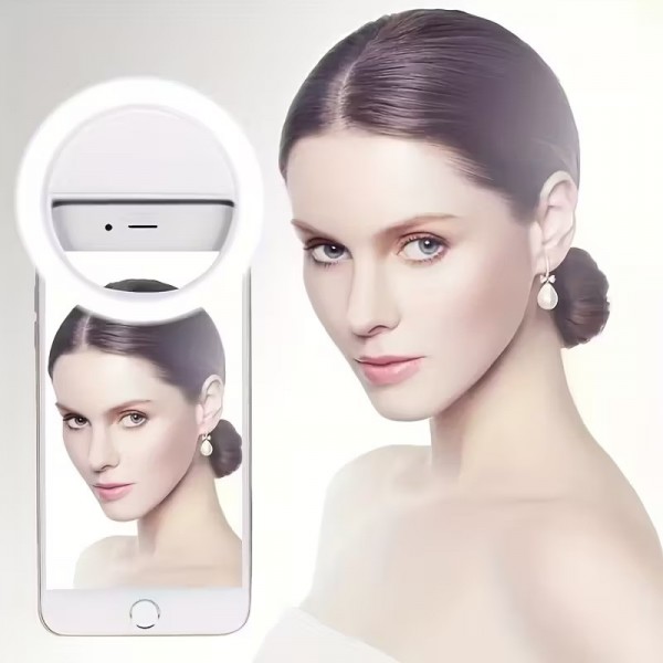 Φωτιστικό LED δαχτυλίδι για live streaming με Smartphone Tablet (Μαύρο)