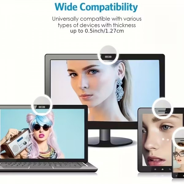 Φωτιστικό LED δαχτυλίδι για live streaming με Smartphone Tablet (Μαύρο)