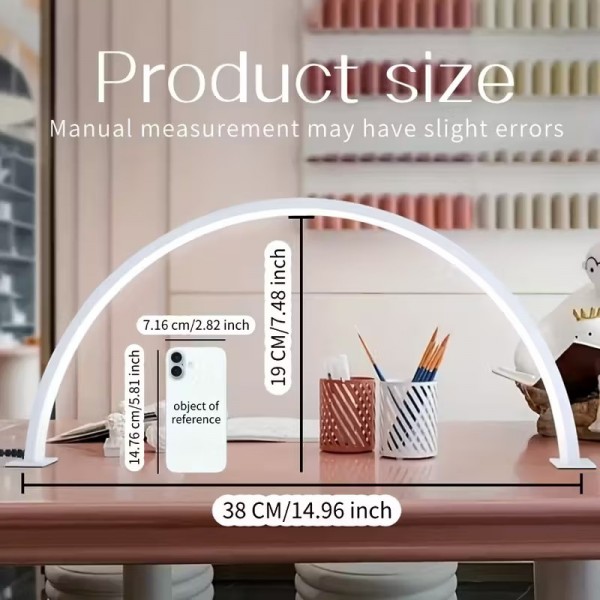 Επιτραπέζιο καμπυλωτό Φωτιστικό Led για Κάθετη Φωτογράφιση κ Άλλες Χρήσεις (λευκό)  