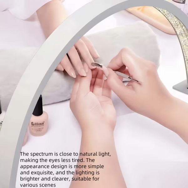 Επιτραπέζιο καμπυλωτό Φωτιστικό Led για Κάθετη Φωτογράφιση κ Άλλες Χρήσεις (λευκό)  