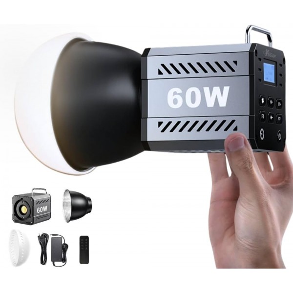 Φωτογραφικό Φωτιστικό ZU60 60W COB Video Dimmable Light 2700-7500K 