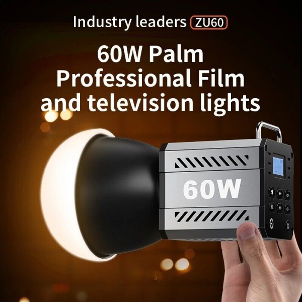 Φωτογραφικό Φωτιστικό ZU60 60W COB Video Dimmable Light 2700-7500K 