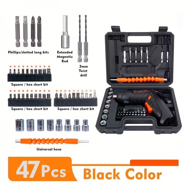 Πολυλειτουργικό Ηλεκτρικό Κατσαβίδι με σετ 47 εργαλείων κ Βαλίτσας