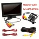 LCD Monitor με Κάμερα 12 Led Βραδινής Λήψης με Καλώδια RCA 12V