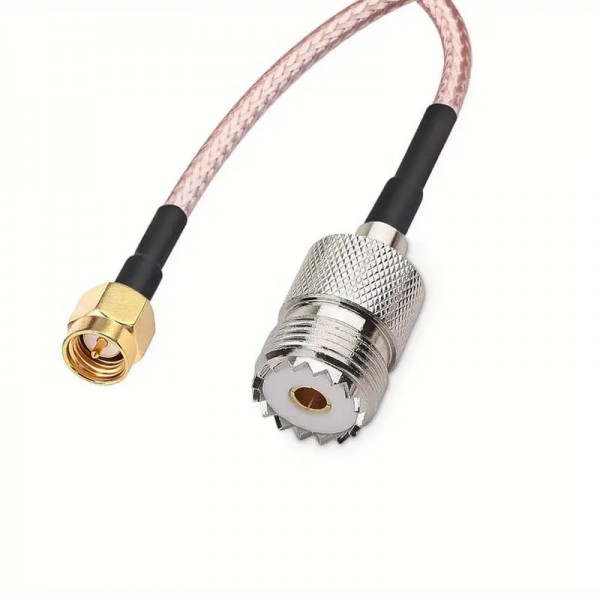 RF Antenna Cable w SMA Male to UHF SO-239 Female Connector