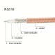RF Antenna Cable w SMA Male to UHF SO-239 Female Connector