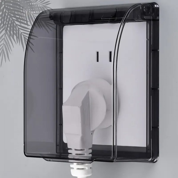 Προστατευτικό Κάλυμμα Πρίζας για εξωτερικές παραγωγές (Διάφανο Γκρι)