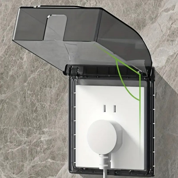 Προστατευτικό Κάλυμμα Πρίζας για εξωτερικές παραγωγές (Διάφανο Γκρι)