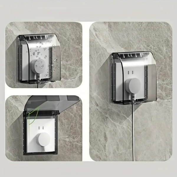 Προστατευτικό Κάλυμμα Πρίζας για εξωτερικές παραγωγές (Διάφανο Γκρι)