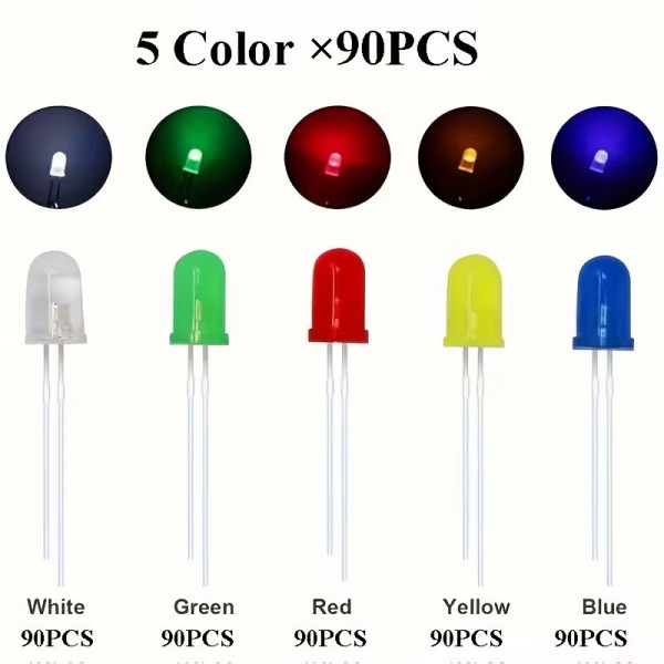 450 Τεμ. 5mm LED Δίοδοι σε Κουτί