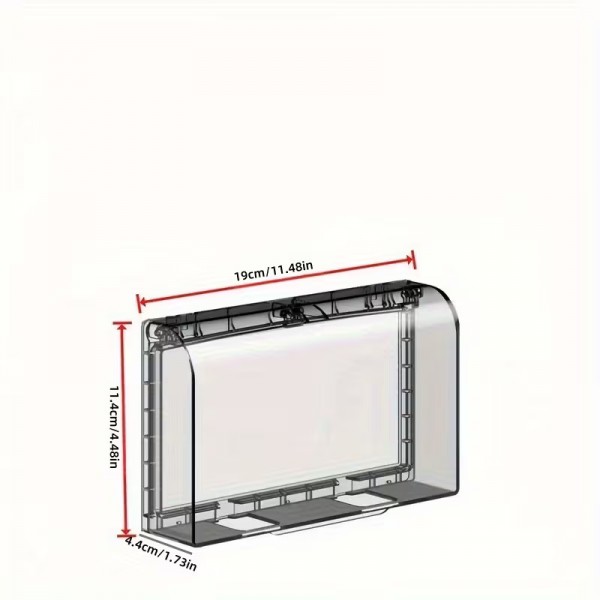 Διπλό Προστατευτικό Κάλυμμα Πρίζας για εξωτερικές παραγωγές (Διάφανο Γκρι)