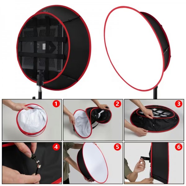 Φωτογραφικός Στρογγυλός διαχυτής CamLet Softbox Diffuser για LED Panel (Tolifo, Yongnuo, ect)