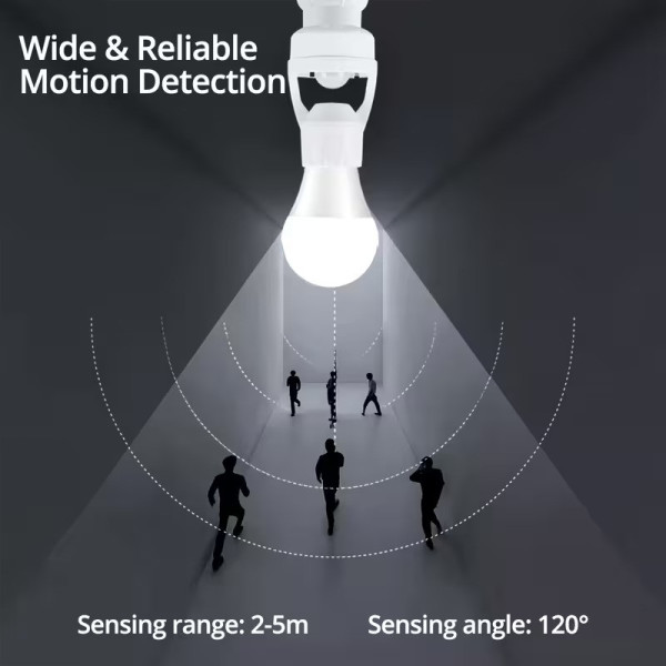 Αισθητήρας Κίνησης Λαμπών E27 με Κάλυψη 120°  κ Ρυθμίσεις