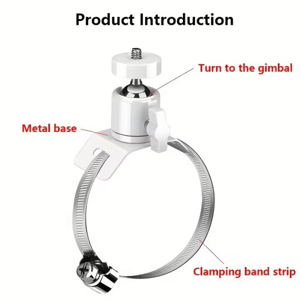 Βάση Στήριξης Κάμερας κ Led σε Κολόνα με Κεφαλή 1/4