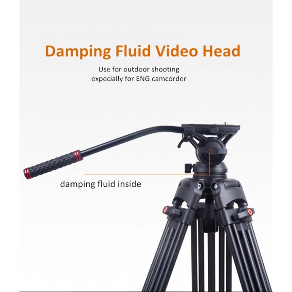 Flat Fluid Κεφαλή Τρίποδα Diat KS-15 για Βίντεο κ Φωτογραφία