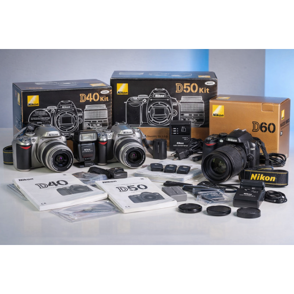 Vintage Nikon DSLR Collection – D40, D50 D60 D70 Full Kits με Κουτιά & Αξεσουάρ