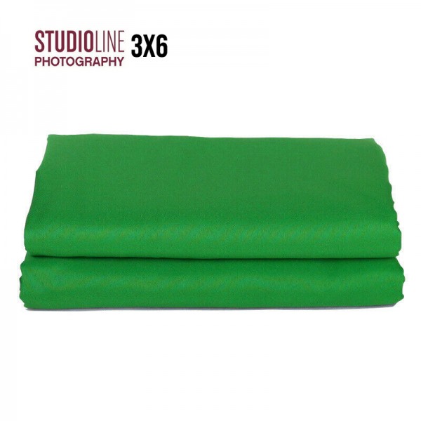StudioLine 3 x 6 Double Sided Green Chroma key Photography New Polyester Background