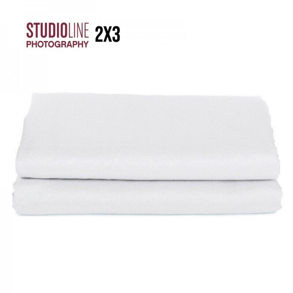StudioLine 2 x 3 Double Sided White Photography New Polyester Background
