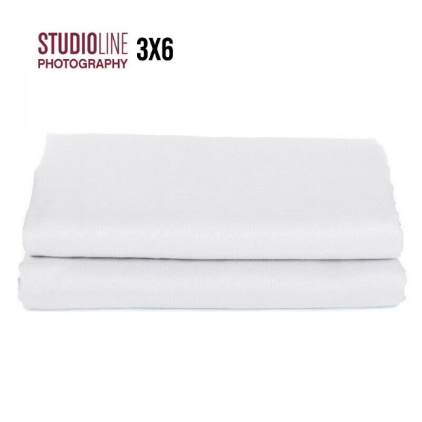StudioLine Eshop 3 x 6 Double Sided White Photography New Polyester Background