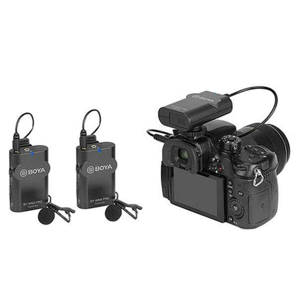 Ασύρματο kit δύο μικροφώνων BOYA BY-WM4 Pro K2 για DSLR & Smartphones