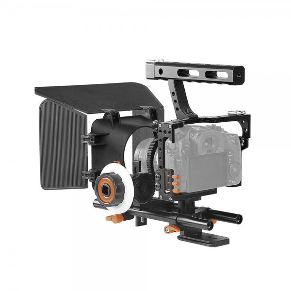 PhotoCame Aluminum KIT-100 Cage w rails and Follow Focus f SONY