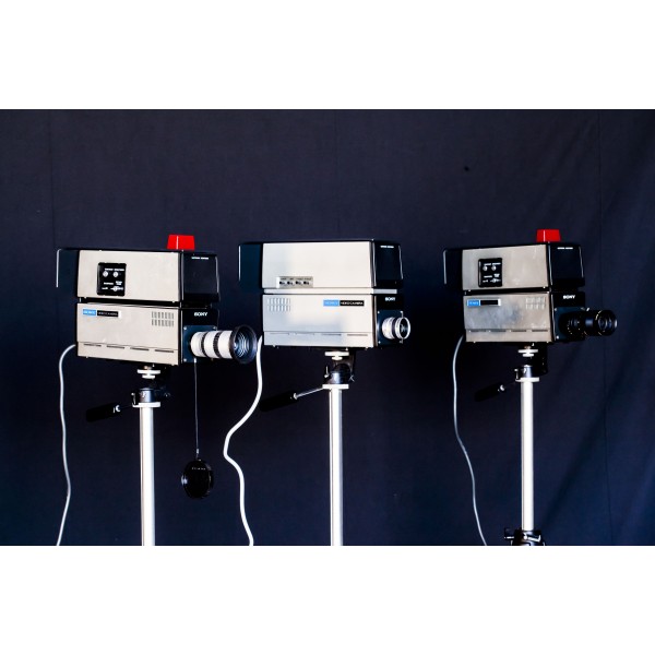 3 Video Vintage Cameras Sony AVC-3250 Vidicon w Special Effect Genera