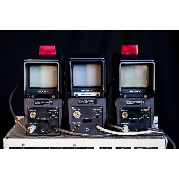 3 Video Vintage Cameras Sony AVC-3250 Vidicon w Special Effect Genera