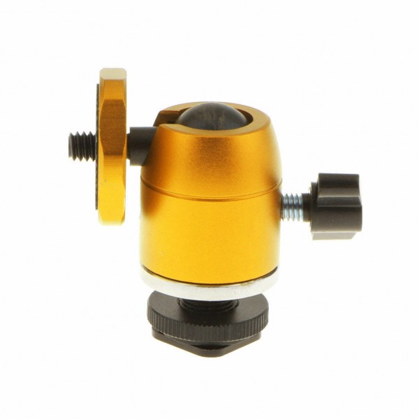 GOLD Professional Ball Head Hot-Shoe Adapter Camera 1/4 Screw
